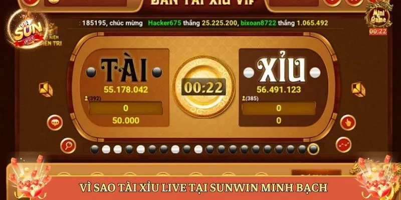 Vì Sao Tài Xỉu Live Tại Sunwin Minh Bạch